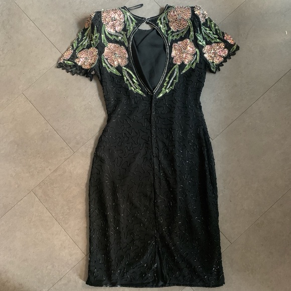 Vintage Silk Scala Beaded Dress - Picture 4 of 7